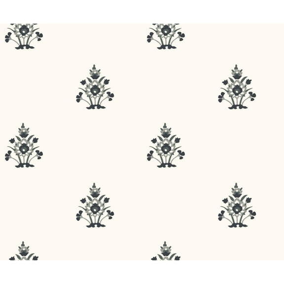 Better Homes & Gardens Jacobean Bloom Black and White Peel & Stick Wallpaper