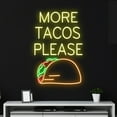 thumbnail image 3 of Handmadetneonsign Custom More Tacos Please Neon Sign, Taco Name LED Sign, Mexican Food Neon Light, 3 of 5
