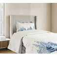 thumbnail image 4 of Ambesonne Winter Quilted Bedspread Set 2 Pcs, Deer Pine Trees Xmas, Twin Size, Blue White, 4 of 6