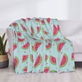 thumbnail image 3 of Yiaed Watermelon Print Blanket Throw Blanket Soft Cozy Flannel Blanket for Home Bed Sofa Couch Chair-60"x50", 3 of 6