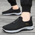 thumbnail image 4 of Men's Waterproof Hiking Shoes Slip On Walking Shoes Orthopedic Arch-Support Trainers - Lightweight Breathable Upper | Cushioned | Non-Slip Rubber Outsole | Outdoor Trail Black 42, 4 of 8