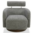thumbnail image 3 of CHITA Modern Swivel Accent Barrel Chairs with Adjustable Backrest, Living Room Foam Armchairs, Fabric & Wood, Pebble Gray, 3 of 12