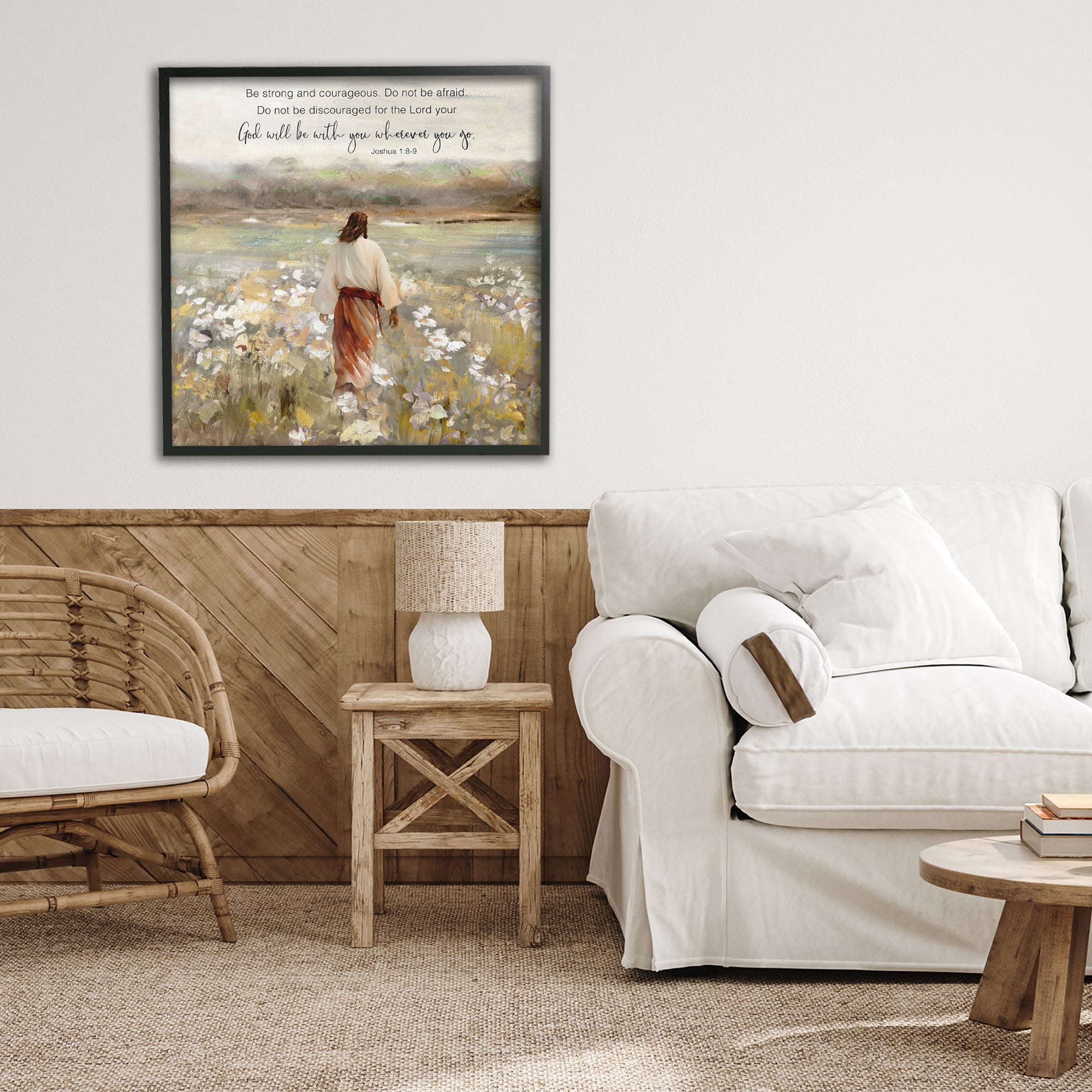 Stupell Industries God With You Wherever Black Framed Giclee Art, design by Sally Swatland