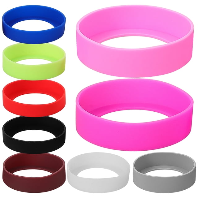 9 piezas de tazas protectores de taza de silicona de agua de agua soporte para botellas de agua tazanes resistentes al calor