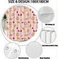 thumbnail image 3 of Christmas Shower Curtain Gingerbread Man Snowflake Holiday Bathroom Decor, Pink Christmas Bathtub Curtain with Candy Cane Glove, Fun Cute Winter Bathroom Accessories 70X70IN, 3 of 6