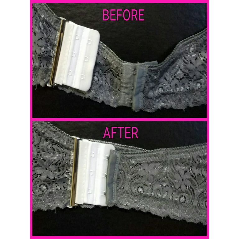 Bra Clip No-Sew Bra Band Size Reducer/Tightener 2 Hook 3/4 Spacing
