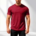 thumbnail image 2 of Leey-World Mens Graphic T Shirts Print Short Sleeve Palm Tree Print Summer Top Cotton Casual Tees for Men Men's T Shirts(Wine,3XL), 2 of 6