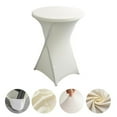 thumbnail image 3 of Cocktail Round Table Cover, Cocktail Table Covers Stretch Spandex Cocktail Table Cover Cloth for Wedding Outdoor Party (23" Diameter x 42" Height), 3 of 8