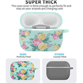 thumbnail image 3 of Coque Airpods Pro, Housse de Protection en Silicone Souple Absorbant les Chocs avec Porte-Clés [avant LED Visible] (Fleur D6), 3 of 5