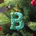 thumbnail image 6 of Doghiosgha Letter Christmas Hanging Ornament, Acrylic 2D Personalized Holiday Pendant for Xmas Tree Decor, 3.1 Inch, B, 6 of 7