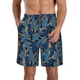 thumbnail image 1 of Fotbe Blue Leaves A Trajes de Baño Estampados para Hombre, Shorts de Verano de Secado Rápido, Ropa de Playa, Bañadores-Large, 1 of 6