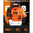 thumbnail image 3 of Seipouy Leaf Blower, 80CC 2 Stroke Backpack Gas Leaf Blower, Backpack Blower, Gas Blower, Up to 900CFM , Powerful Clearing, for Lawn Care Yard Dust Debris, 3 of 10