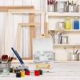 thumbnail image 4 of Wooden Easel, Small Artists Adjustable Beech Desk Painting Display Rack Tabletop Easel for Kids Artist Adults Students Classroom, 4 of 5