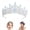 Blue, variant on Tiara Crown for Women, Silver Crystal Tiaras and Crowns for Women, For Quinceanera Graduation First Communion Crown Prom Wedding Bridal Accessories Wedding(Silver)