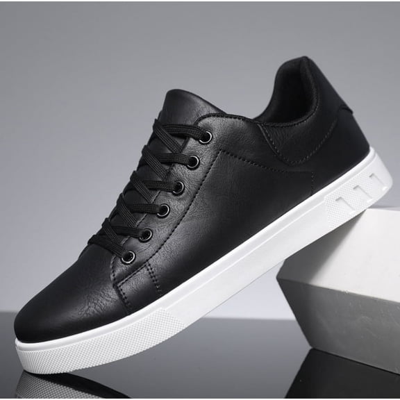 KAQ Men's Shoes Leather Casual Shoes for Men Fashion Sneakers Casual Dress Shoes
