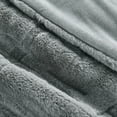 thumbnail image 6 of Home Soft Things Stylish Faux Fur Throw Blanket with Micromink Back, Luxury Soft Cozy Plush Fluffy Fuzzy Reversible Thick Warm Throw Blanket, 60x70 inches, Grey, 6 of 10