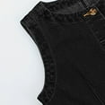thumbnail image 4 of Niaviben Denim Vest jean vest top for women Denim Waistcoat Women's Tops Summer 2025 Denim Vest Jacket trendy summer tops jean vest Black L, 4 of 7