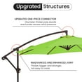 thumbnail image 3 of JUSTLET 10' Outdoor Hanging Offset Cantilever Umbrella for Patio(No Base), Apple Green, 3 of 9