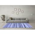 thumbnail image 3 of Ahgly Company Indoor Rectangle Abstract Blue Modern Area Rugs, 2' x 4', 3 of 4