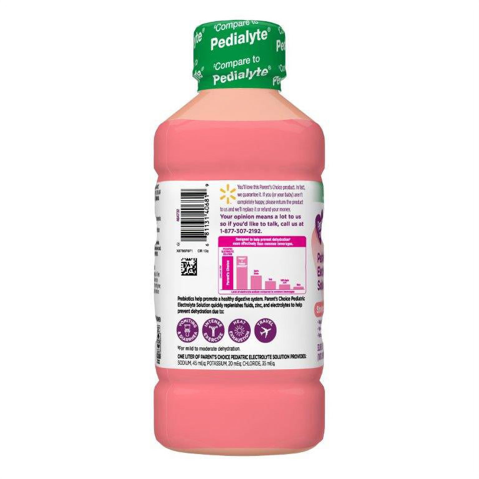 (4 pack) Parent's Choice Advantage Care Electrolyte Solution, Strawberry Lemonade, 33.8 fl oz