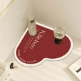 thumbnail image 4 of Heart Shaped Diatomaceous Mud Mat Absorbent Sink Drying Pad for Kitchen Countertop Dish Drainer Fast Drying Non-Slip(Red), 4 of 6