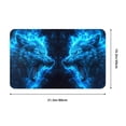 thumbnail image 5 of Blue Fire Wolf Front Door Mat, Indoor Mats for Bedroom Bathroom Kitchen, Floor Mat Non-Slip, Soft Carpet Floor Cover Machine Washable Entryway Mat - 20x31.5in, 5 of 5