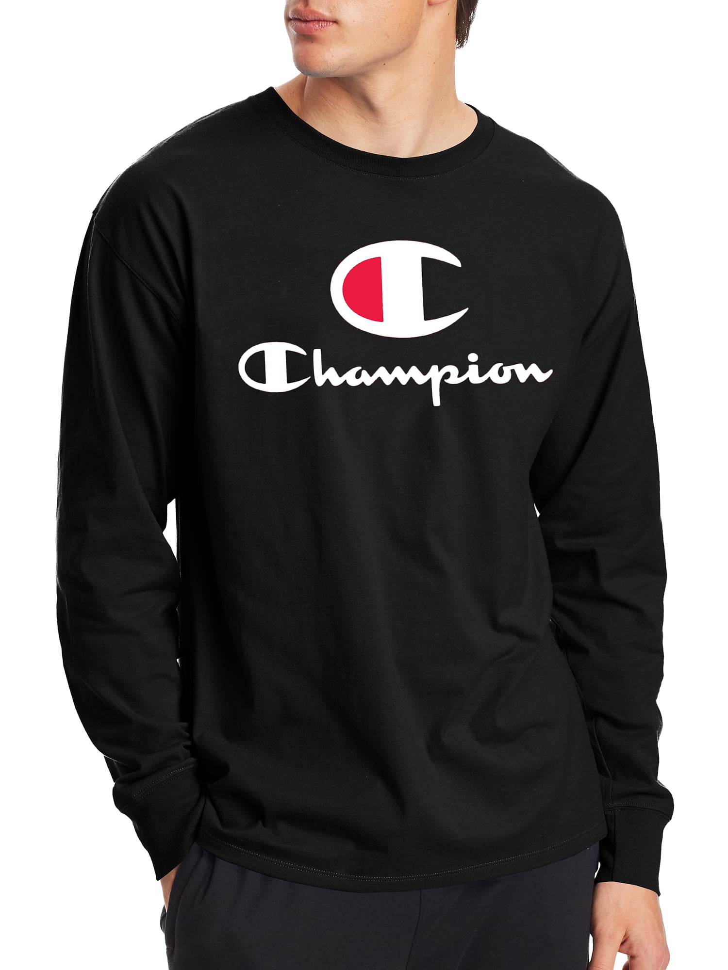 Champion Men’s Long Sleeve Classic C Logo Graphic Tee, Sizes S2XL