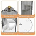 thumbnail image 3 of Makeup Brush Holder Organizer With Lid, 360 Rotating Clear Dustproof Makeup Brushes Organizer For Desktop, 3 of 4