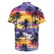 thumbnail image 4 of Camisas de Manga Larga para Hombres Moda Casual Floral Estampado Hawaiano Solapa Botón Superior, Ligero para Primavera Verano, 4 of 8