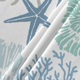 thumbnail image 5 of Coastal Round Tablecloth 60 Inch - Summer Beach Blue Teal Coral Waterproof Fabric Table Cloth Protector, Nautical Starfish Tablecloths Washable Table Cover for Kitchen Coffee Table Party, 5 of 6