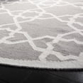 thumbnail image 3 of Safavieh Dhurries Edgar Geometric Area Rug, Gray/Ivory, 8' x 8' Round, 3 of 10