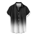 thumbnail image 1 of fatyb Button down Shirts for Men Short Sleeve Lightweight Beach Shirts Summer Gradient Collar Blouses, 1 of 4