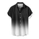 thumbnail image 5 of Blusa y camisa de manga corta con cuello vuelto para hombre, blusa informal de moda con cuello vuelto, estampado degradado, camisa de manga corta con botones, blusa de poliéster para hombre, 5 of 6