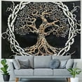 thumbnail image 4 of Shiartex Nordic Vikings Tapestry, Viking Yggdrasil of Life Celtic Rune Scandinavian Aesthetic Mythology Tapestry Wall Hanging for Bedroom Painting, 4 of 6