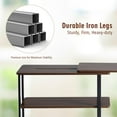 thumbnail image 6 of Giantex Patented Rotating Couch Side Table, L-Shaped Sofa End Table, Moveable Laptop Table for Home Office, Walnut, 6 of 6