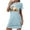 Blue, variant on Aobny Cute Christmas Pajamas for Family Yellow Ghost Women Chemise Short Sleeve Short Plus Size Pajamas for Women Set,S
