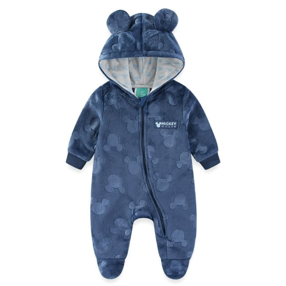 Disney Mickey Mouse Embossed Faux Fur Pram with Ears (Baby Boys), Sizes 3M-12M