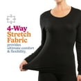 thumbnail image 3 of Sofra Women's Soft Thermal Underwear Set L, Black, 3 of 4