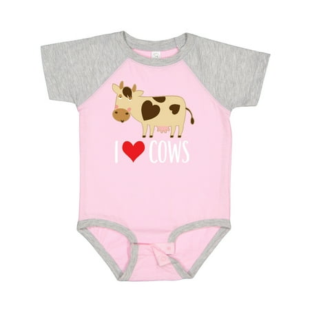 

Inktastic I Love Cows Dairy Farmer Gift Baby Boy or Baby Girl Bodysuit