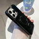 thumbnail image 4 of Luxury Lambskin Leather Folding Holder Magnetic for Magsafe Phone Case for iPhone 13 12 14 15 Pro Max Soft Hard Shockproof Cover, 4 of 5