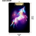 thumbnail image 2 of FMSHPON Light Unicorn Clipboard Hardboard Wood Nursing Clip Board and Pull for Standard A4 Letter 13x9 inches, 2 of 7
