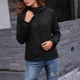 thumbnail image 5 of XUNKUSGA Womens Rain Jacket with Hood Classic Solid Color Sun Protection Full-Zip Hiking Jackets Lightweight Windbreaker Jacket Women with Elastic Cuffs,Black,S, 5 of 8