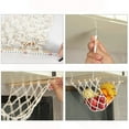 thumbnail image 5 of Qnjujn Handwoven Rope Hanging Basket - Stylish Kitchen Storage Net for Fruits, Vegetables & Organizing - Space-Saving Under Cabinet Design, Sturdy Hooks for Home, Pantry & Farmhouse Decor, 5 of 6