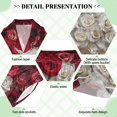 thumbnail image 5 of Women Silk Pajama Sets Causal Outings Fashion White and Red Rose Pattern Home, 5 of 7