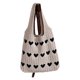 thumbnail image 1 of Knitted bag woven bag love womens bag highend exquisite wool handheld shoulder bag shopping bag, 1 of 5