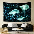 thumbnail image 4 of Pbobriich Jellyfish Tapestry,Fluorescent Blue Green Tapestries Wall Hanging Decor for Bedroom,72Wx63H, 4 of 5