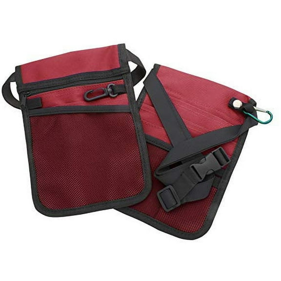 AsaTechmed Medical Pouch Hip Bag Antimicrobial, Nurse, Homecare, Medical Organizer Belt (Pouch Only) Many Colors! (Bright Red)
