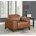 thumbnail image 3 of Bergamo Coach Brown Top Grain Leather Power Reclining Chair, 3 of 7