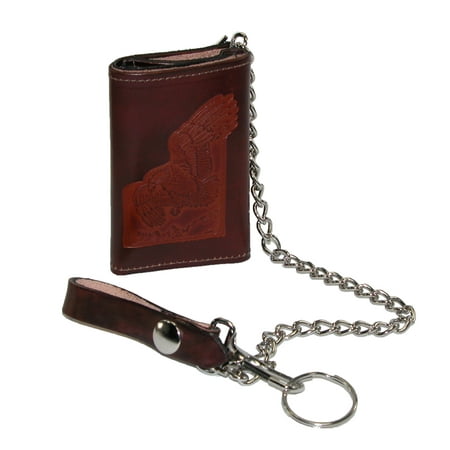 CTM® Men&#39;s Leather Wildlife Embossed Trucker Chain Wallet - www.bagssaleusa.com/product-category/classic-bags/
