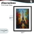 thumbnail image 4 of Stupell Industries Modern Colorful Reflection at Eiffel Tower Black Framed Print Under Glass, 14 x 20, by Creative Studio, 4 of 8